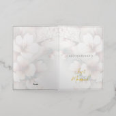 たった今結婚しました結婚発表折り畳みフォイルカード 箔グリーティングカード (外側レイダウン)