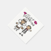 たった今結婚しました花婿 スタンダードカクテルナプキン (角)