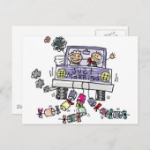 たった今結婚しました花嫁結婚お祝い ポストカード (正面/裏面)