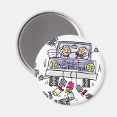 たった今結婚しました花嫁結婚お祝い マグネット (正面/裏面)