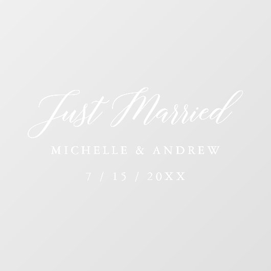 たった今結婚しました車のバックウィンドウの固定 ウィンドウサイン (シート)