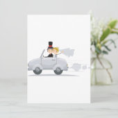 たった今結婚しました車の招待状 招待状 (スタンド正面)