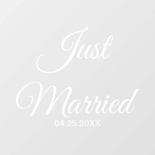 たった今結婚しました車の結婚ハネムーン ウィンドウサイン (シート)