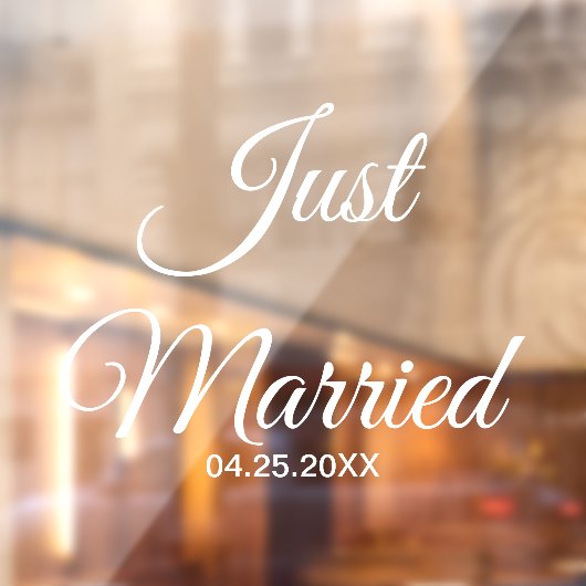 たった今結婚しました車の結婚ハネムーン ウィンドウサイン (シート2)