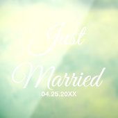 たった今結婚しました車の結婚ハネムーン ウィンドウサイン (シート3)