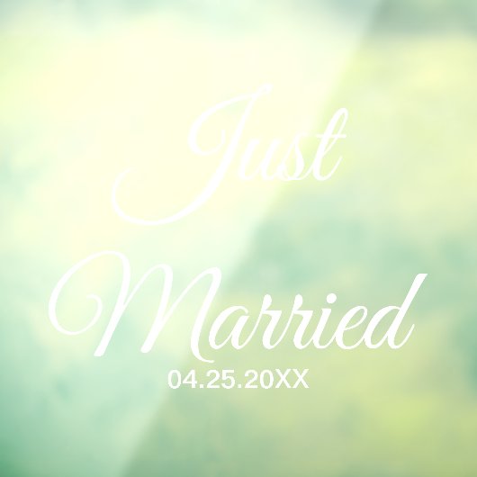 たった今結婚しました車の結婚ハネムーン ウィンドウサイン (シート3)