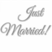 たった今結婚しました車窓 シール (正面)