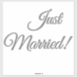 たった今結婚しました車窓 シール<br><div class="desc">たった今結婚しました車の窓のシール新婚!</div>