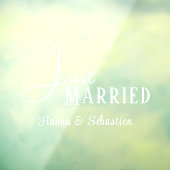 たった今結婚しました車 ウィンドウサイン (シート3)