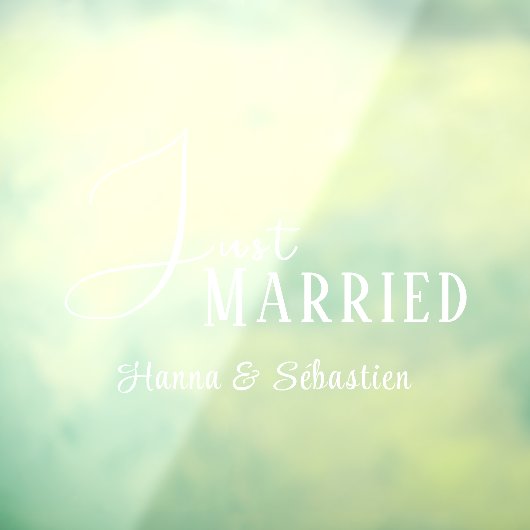 たった今結婚しました車 ウィンドウサイン (シート3)