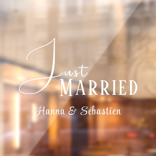 たった今結婚しました車 ウィンドウサイン (シート2)