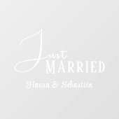 たった今結婚しました車 ウィンドウサイン (シート)