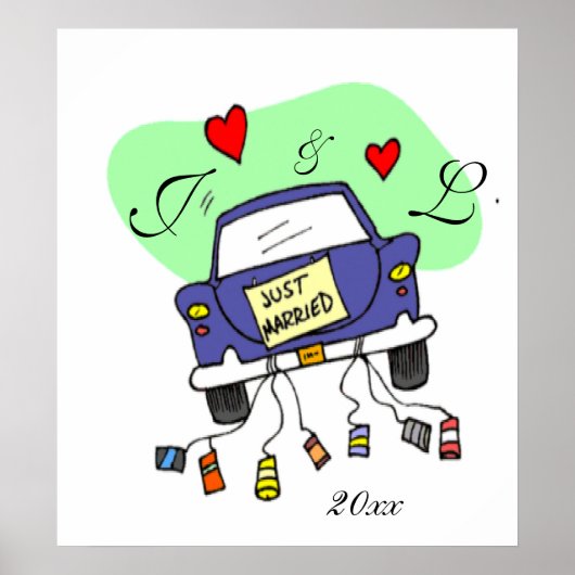たった今結婚しました車 ポスター (正面)