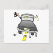 たった今結婚しました車 案内ポストカード (正面)