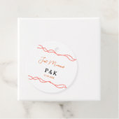 たった今結婚しました追加カップル名の日付赤vintagborder フェイバータグ (インサイチュ)