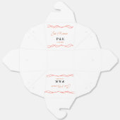 たった今結婚しました追加カップル名の日付赤vintagborder フェイバーボックス (見開き)