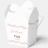 たった今結婚しました追加カップル名の日付赤vintagborder フェイバーボックス (見開き)