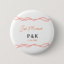 たった今結婚しました追加カップル名の日付赤vintagborder