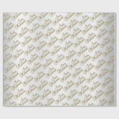 たった今結婚しました金ゴールドスクリプト | 結婚s ラッピングペーパー (フラット)