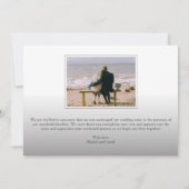 たった今結婚しました金ゴールドスクリプ結婚ト重ね合わせ 案内状 (裏面)