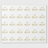 たった今結婚しました金箔包み紙 ラッピングペーパー (フラット)