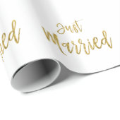 たった今結婚しました金箔包み紙 ラッピングペーパー (ロールコーナー)