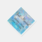 たった今結婚しました青 スタンダードカクテルナプキン (角)