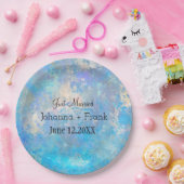 たった今結婚しました青 ペーパープレート (パーティー)