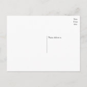 たった今結婚しました黒白結婚板 案内ポストカード (裏面)