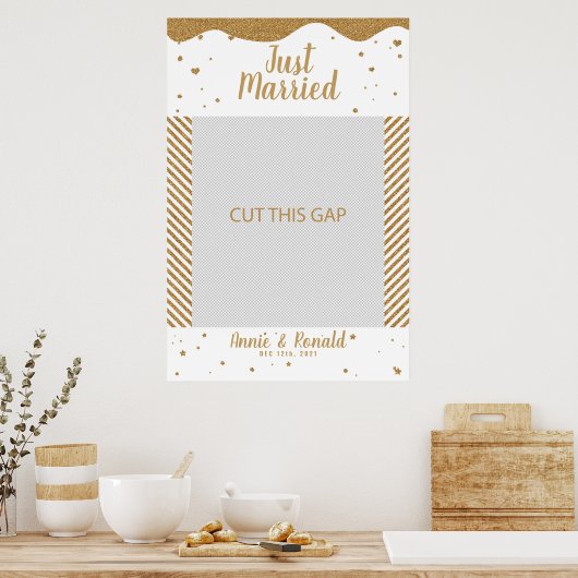 たった今結婚しました02結婚のフレーム小道具フォトブース ポスター (キッチン)