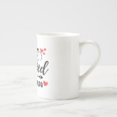 たった今結婚しました1年前、1周年結婚を迎える ボーンチャイナマグカップ (右)