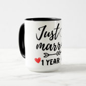 たった今結婚しました1年前、1周年結婚を迎える マグカップ (正面左)
