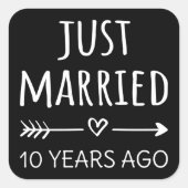 たった今結婚しました10年前 スクエアシール (正面)