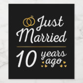 たった今結婚しました10年前II ワインラベル (シングルラベル)