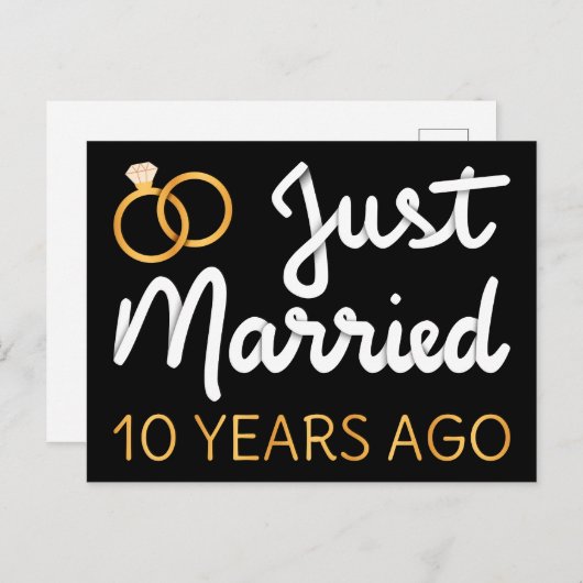 たった今結婚しました10年前IV ポストカード (正面/裏面)