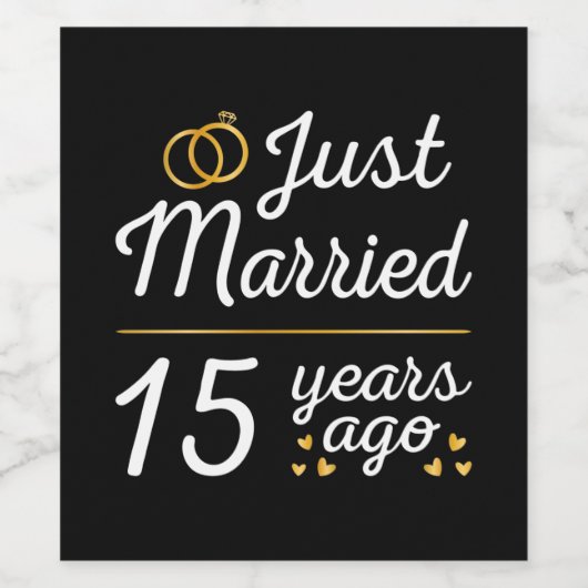 たった今結婚しました15年前二世 ワインラベル (シングルラベル)