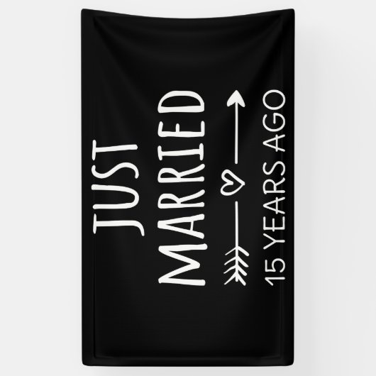 たった今結婚しました15年前I 横断幕 (縦)