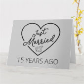 たった今結婚しました15年前III カード (黄色い花)