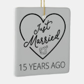 たった今結婚しました15年前III セラミックオーナメント (右)