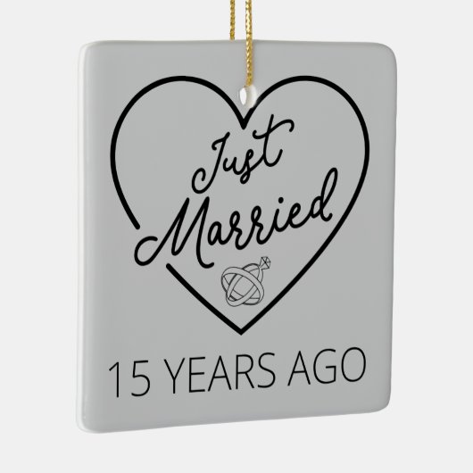 たった今結婚しました15年前III セラミックオーナメント (右)