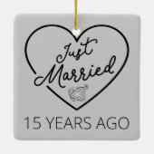 たった今結婚しました15年前III セラミックオーナメント (裏面)