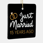 たった今結婚しました15年前IV セラミックオーナメント (右)