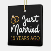 たった今結婚しました15年前IV セラミックオーナメント (左)