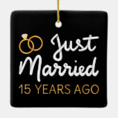 たった今結婚しました15年前IV セラミックオーナメント (裏面)