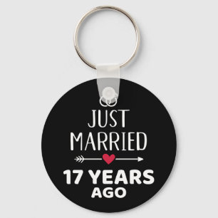 たった今結婚しました17年前17結婚周年 キーホルダー