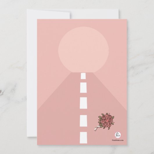 たった今結婚しました2のポストの結婚式のブランチの招待状 招待状 (裏面)