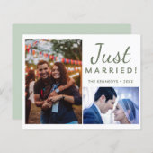 たった今結婚しました2フォトグリーン結婚の発表 (正面/裏面)