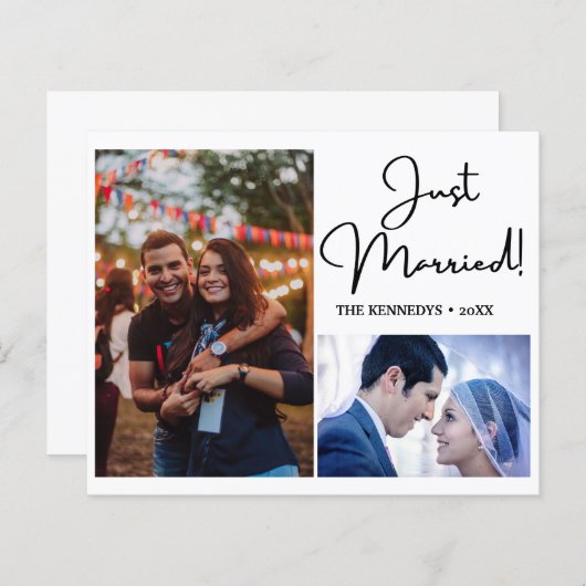 たった今結婚しました2フォトコラージュ結婚の発表 (正面/裏面)