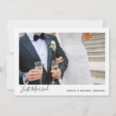 たった今結婚しました2写真エロペ結婚メント 案内状 (正面)