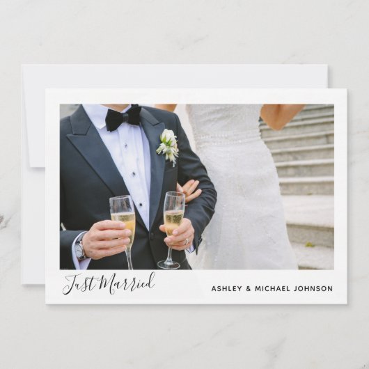 たった今結婚しました2写真エロペ結婚メント 案内状 (正面)